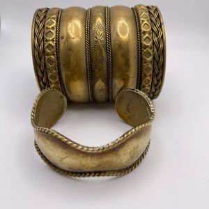 Vintage Brass Cuff Bracelets